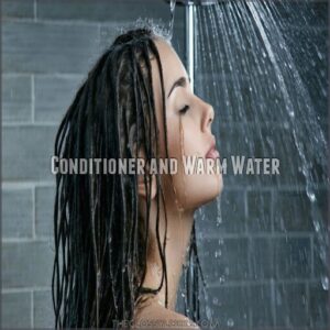 conditioner and warm water