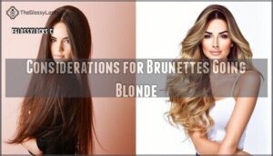 considerations for brunettes going blonde