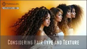 considering hair type and texture