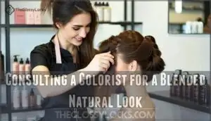 consulting a colorist for a blended natural look