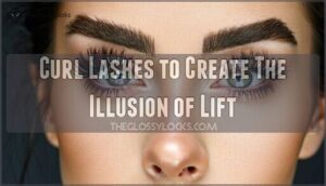 curl lashes to create the illusion of lift