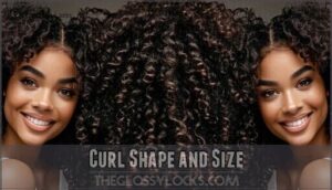 curl shape and size