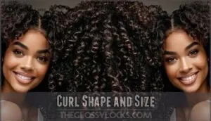 curl shape and size