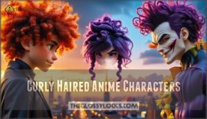 curly haired anime characters