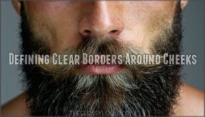 defining clear borders around cheeks