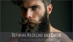defining neckline and cheek