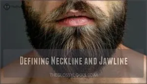 defining neckline and jawline