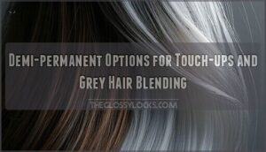 demi-permanent options for touch-ups and grey hair blending