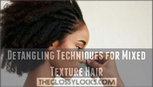 detangling techniques for mixed texture hair