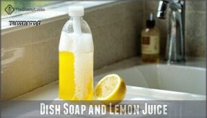 dish soap and lemon juice