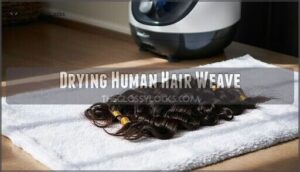 drying human hair weave