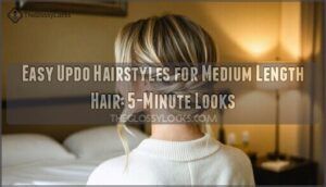 easy updo hairstyles for medium length hair