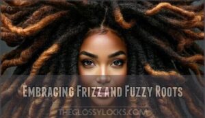 embracing frizz and fuzzy roots