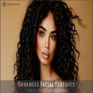 enhances facial features enhances facial features