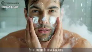 exfoliating before shaving