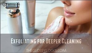 exfoliating for deeper cleaning