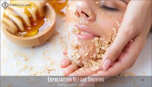 exfoliation before shaving