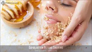 exfoliation before shaving