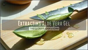 extracting aloe vera gel