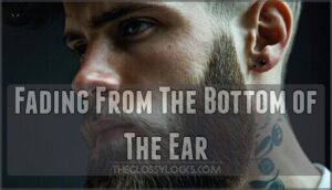 fading from the bottom of the ear