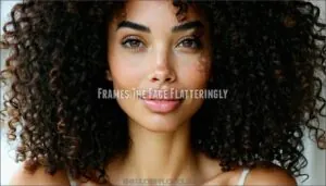 frames the face flatteringly frames the face flatteringly