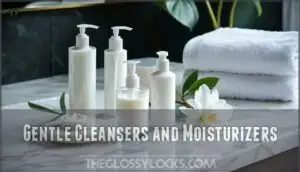 gentle cleansers and moisturizers