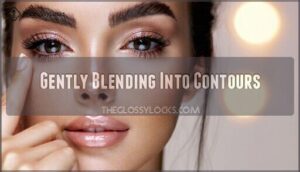 gently blending into contours