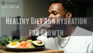 healthy diet and hydration for growth