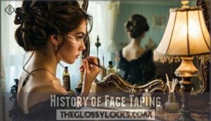 history of face taping