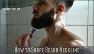 how to shape beard neckline