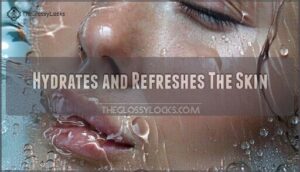 hydrates and refreshes the skin