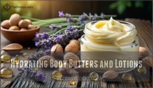 hydrating body butters and lotions