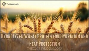 hydrolyzed wheat protein for hydration and heat protection
