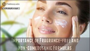 importance of fragrance-free and non-comedogenic formulas
