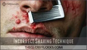 incorrect shaving technique