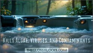 kills algae, viruses, and contaminants