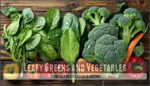 leafy greens and vegetables