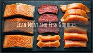 lean meat and fish sources