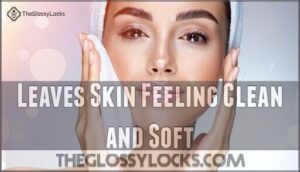 leaves skin feeling clean and soft