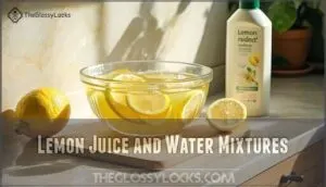 lemon juice and water mixtures