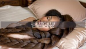 loosely styling hair