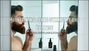 maintaining beard symmetry and balance