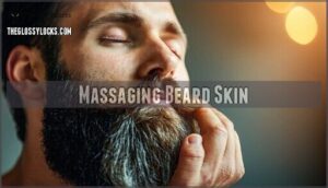 massaging beard skin massaging beard skin