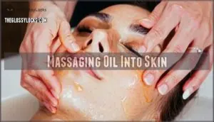 massaging oil into skin massaging oil into skin