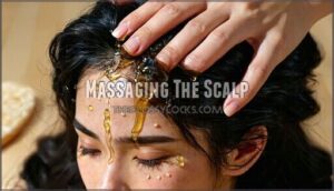 massaging the scalp
