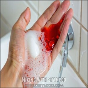 mixing with shampoo