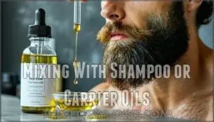 mixing with shampoo or carrier oils