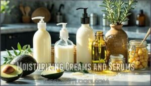 moisturizing creams and serums