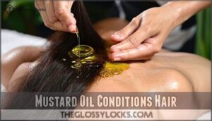 mustard oil conditions hair