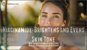niacinamide: brightens and evens skin tone